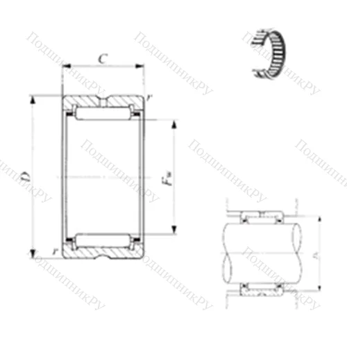 Подшипник игольчатый радиальный TAF 657825