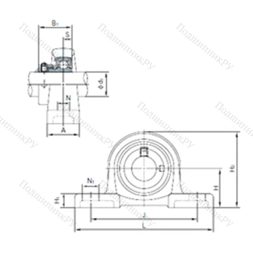 Подшипниковый узел шариковый радиальный KHLLP 202AJ