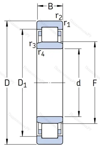 Роликовый цилиндрический подшипник NU 315 ECP/C 3 от производителя  SKF Роликовый цилиндрический подшипник NU 315 ECP/C 3 от производителя  SKF