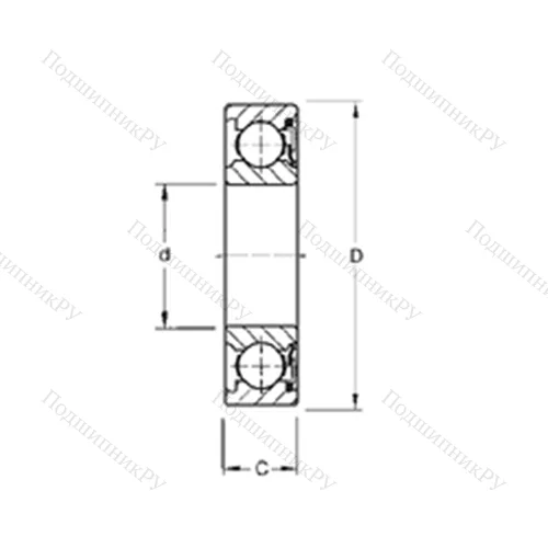 Подшипник шариковый радиальный 9113P