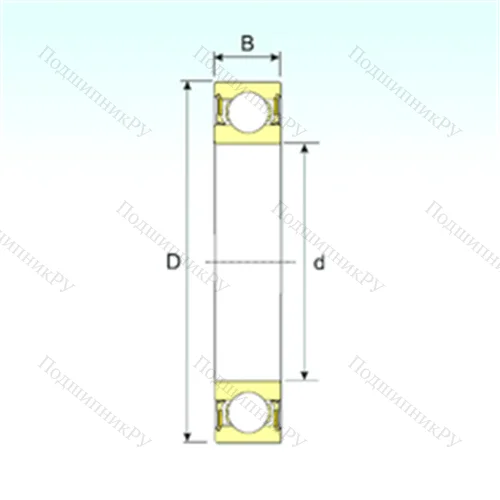 Подшипник шариковый радиальный 61916-2RZ