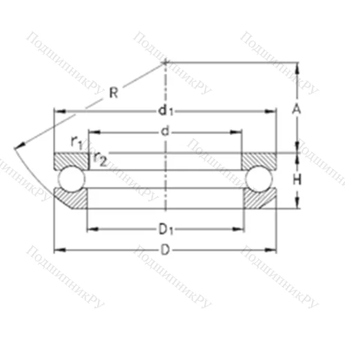 Подшипник шариковый упорный 53236