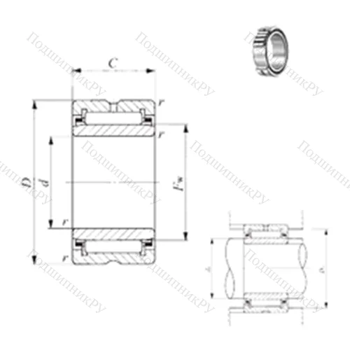 Подшипник игольчатый радиальный TAFI 203216