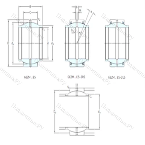 Подшипник скольжения сферический GEZM 100ES-2RS