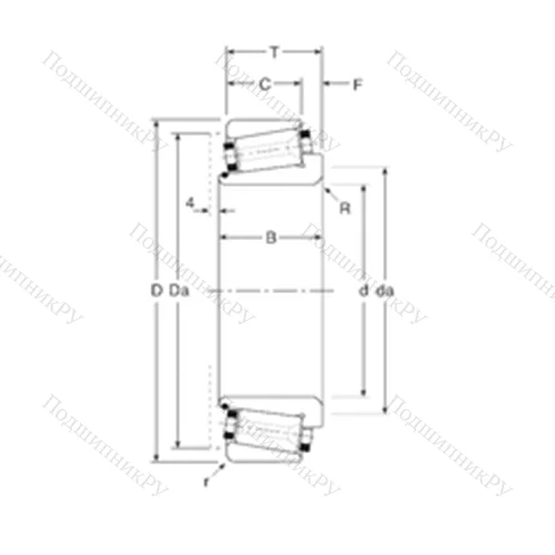 Подшипник роликовый радиально-упорный 184120/ 184190 от производителя  Gamet Подшипник роликовый радиально-упорный 184120/ 184190 от производителя  Gamet