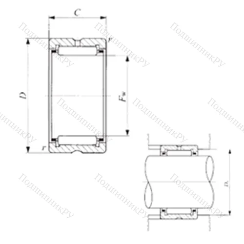 Подшипник игольчатый радиальный TAF 455520/SG