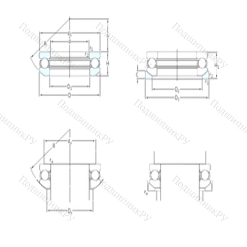 Подшипник шариковый упорный 53312+U 312 от производителя  SKF