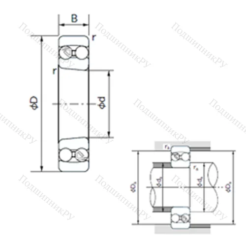 Подшипник шариковый радиальный самоцентрирующийся 1204K
