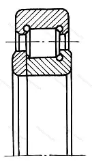 Модификация подшипника 6-592708М размер 40x77,5x23 от производителя  ГПЗ-23 Модификация подшипника 6-592708М размер 40x77,5x23 от производителя  ГПЗ-23