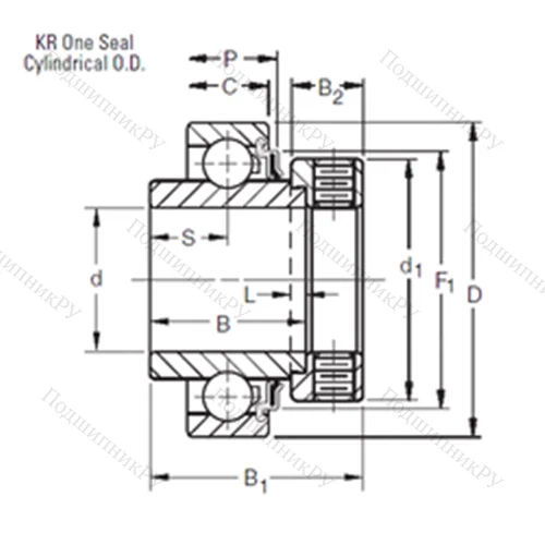 Подшипник шариковый радиальный 1112KR