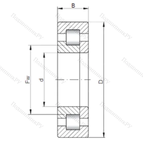 Подшипник роликовый радиальный NUP 3338 от производителя  CX Подшипник роликовый радиальный NUP 3338 от производителя  CX