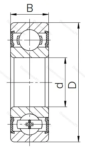 Миниатюрный шариковый подшипник 180018 (608 2RS) 6GKUIXQJQH в Красноярске Миниатюрный шариковый подшипник 180018 (608 2RS) 6GKUIXQJQH в Красноярске