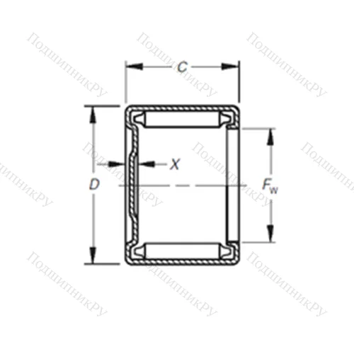 Подшипник игольчатый радиальный M-1081