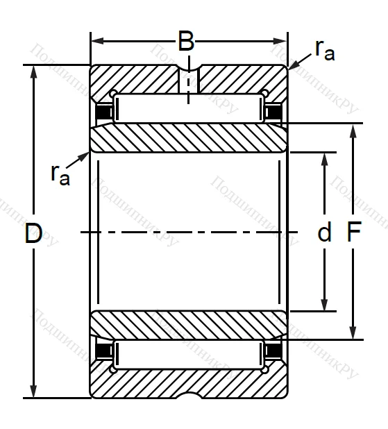 Игольчатый подшипник NA 4901 (4244901 К ГОСТ) в Красноярске