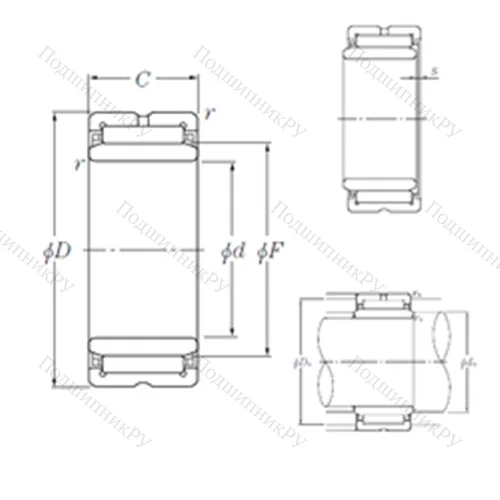 Подшипник игольчатый радиальный NK 24/20R+IR 20?24?20 от производителя  NTN Подшипник игольчатый радиальный NK 24/20R+IR 20?24?20 от производителя  NTN