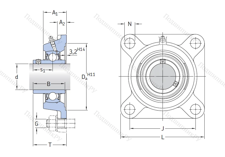 Подшипниковый узел FYJ 75 TF