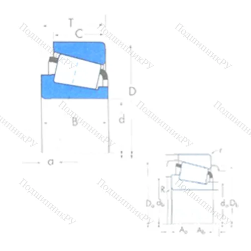 Подшипник роликовый радиально-упорный XUA 30216/Y 30216 от производителя  TIMKEN Подшипник роликовый радиально-упорный XUA 30216/Y 30216 от производителя  TIMKEN
