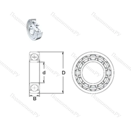 Подшипник шариковый радиальный S 61706-2Z