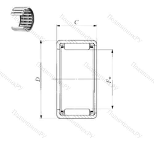 Подшипник игольчатый радиальный BA 186 Z от производителя  IKO