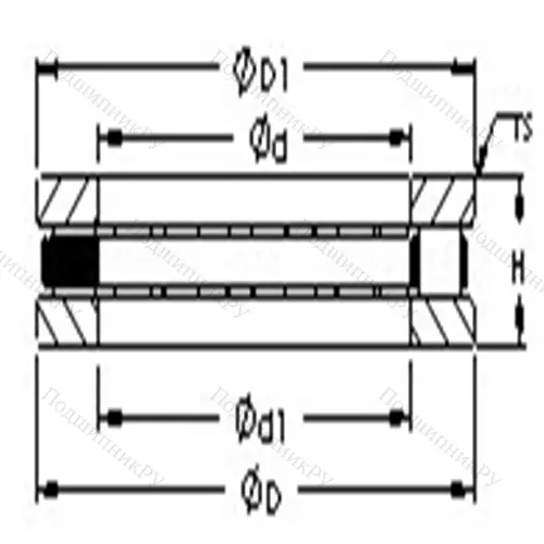 Подшипники роликовые упорные 81211 M от производителя  AST Подшипники роликовые упорные 81211 M от производителя  AST