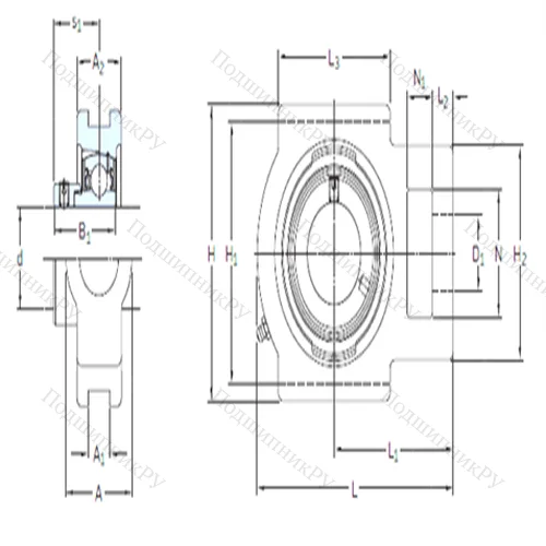 Подшипниковый узел шариковый радиальный
