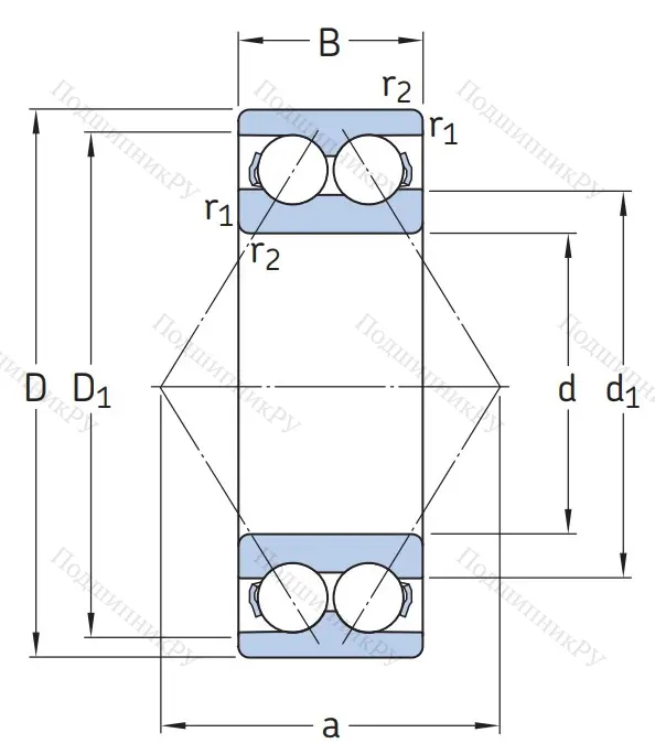 Двухрядный шариковый подшипник
