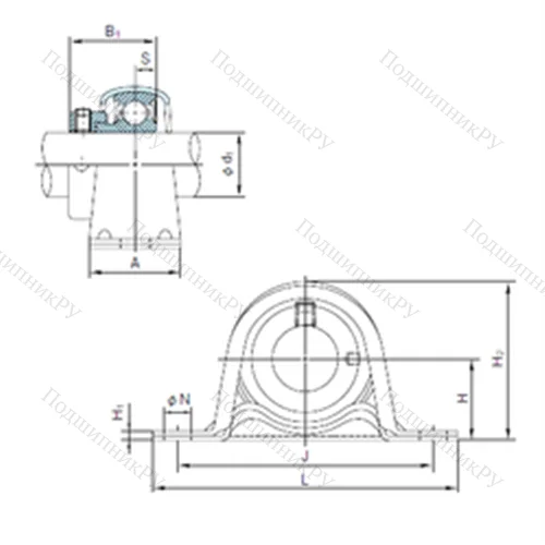 Подшипниковый узел шариковый радиальный UCFX 13