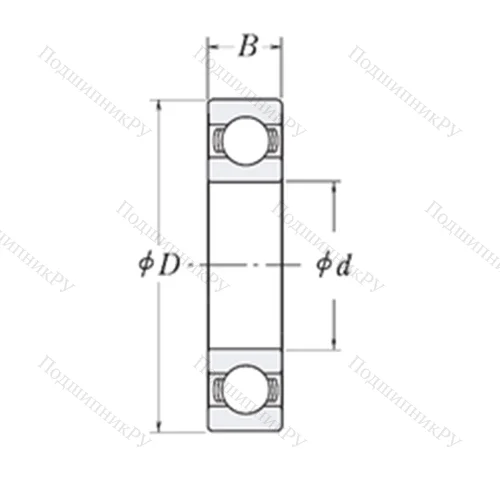 Подшипник шариковый радиальный XLJ 5.1/4