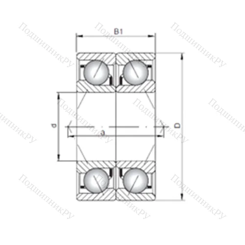 Подшипник шариковый радиально-упорный 7324 ADB от производителя  ISO