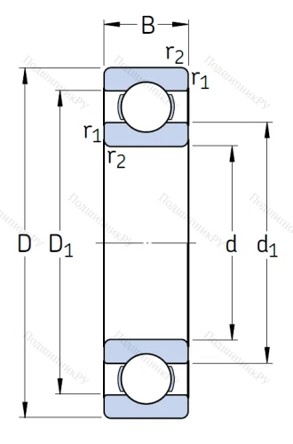 Однорядный шариковый подшипник 6320/C 3 от производителя  SKF Однорядный шариковый подшипник 6320/C 3 от производителя  SKF
