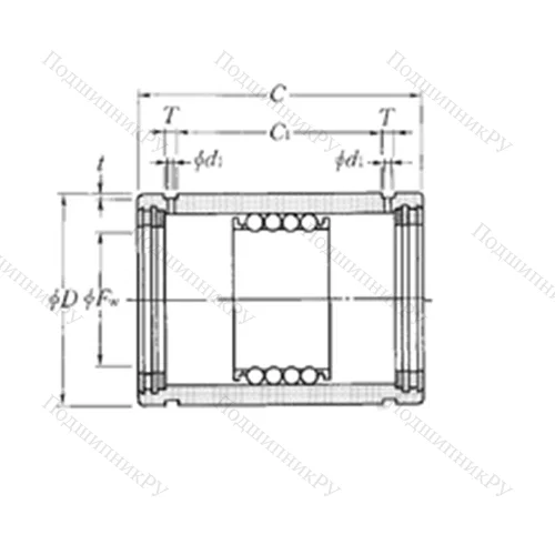 Подшипник шариковый линейный KD 456580LL