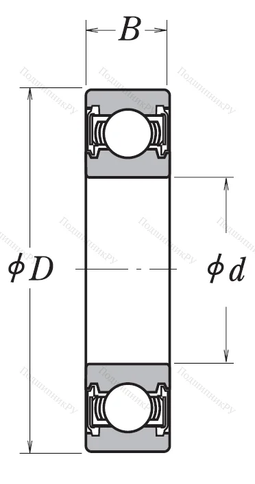 Однорядный шариковый подшипник