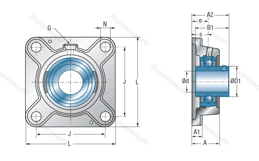 Подшипниковый узел UCFE 207