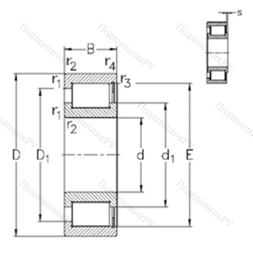 Подшипник роликовый радиальный NCF 29/900-V от производителя  NKE