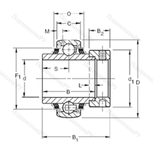 Подшипник шариковый радиальный GE 50KPPB 3