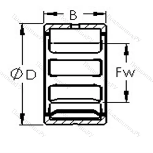 Подшипники игольчатые, прецизионные, метрическая серия RNA 4926 от производителя  AST Подшипники игольчатые, прецизионные, метрическая серия RNA 4926 от производителя  AST