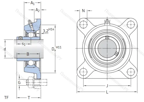 Подшипниковый узел FY 45 TF в Красноярске