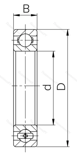 Шариковый однорядный подшипник 6-7000103 (16003) в Красноярске