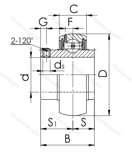 Корпусный подшипник UC 213 (480213) в Красноярске
