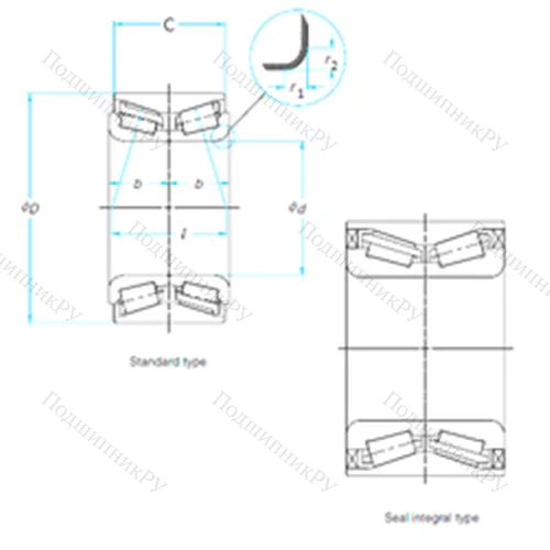Подшипник роликовый радиально-упорный BTHB 1861887AA от производителя  SKF