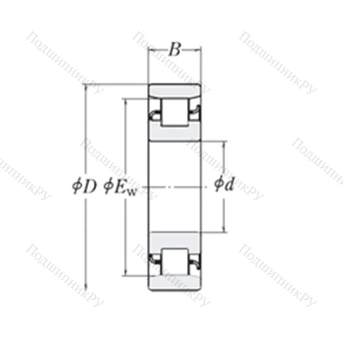 Подшипник роликовый радиальный LRJ 15