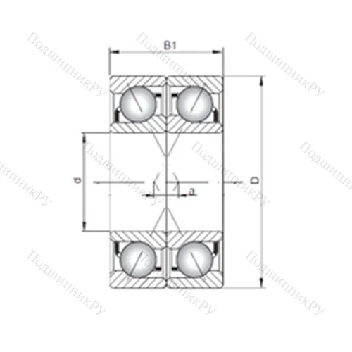 Подшипник шариковый радиально-упорный 7224 ADF от производителя  ISO Подшипник шариковый радиально-упорный 7224 ADF от производителя  ISO