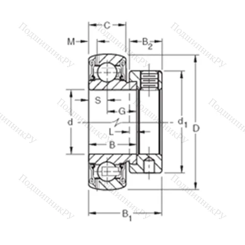 Подшипник шариковый радиальный GRA 104RRB от производителя  TIMKEN Подшипник шариковый радиальный GRA 104RRB от производителя  TIMKEN