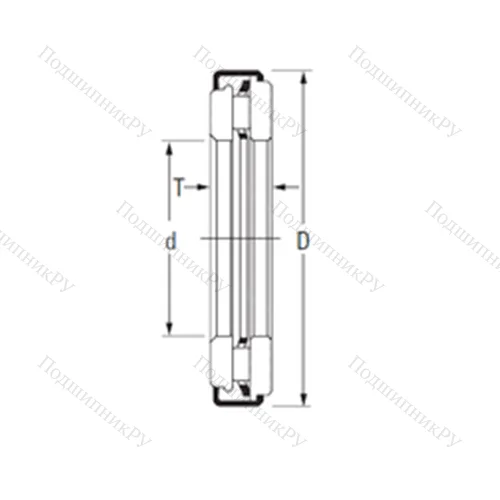 Подшипник игольчатый упорный AXZ 10 70 96