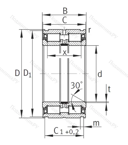 Двухрядный роликовый подшипник SL 04 5011 PP 2NR от производителя  INA