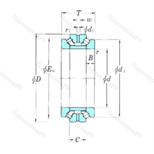 Подшипник шариковый упорно-радиальный 234764B от производителя  KOYO Подшипник шариковый упорно-радиальный 234764B от производителя  KOYO
