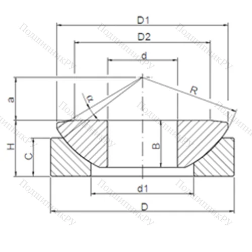 Подшипник скольжения сферический GW 030 от производителя  CX Подшипник скольжения сферический GW 030 от производителя  CX