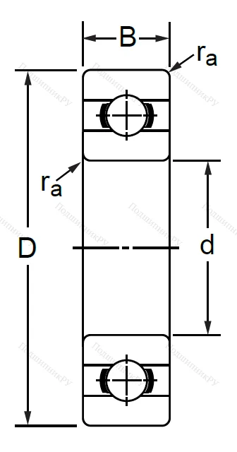Дюймовый шариковый подшипник RLS 18 (LJ 2.1/2) в Красноярске