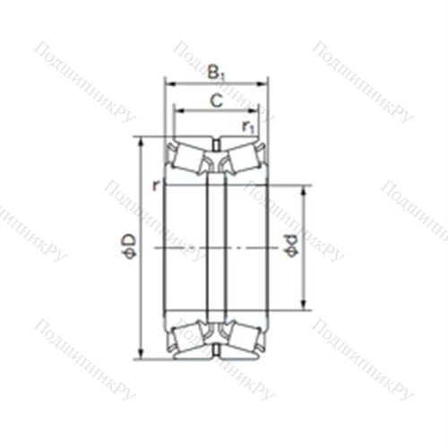 Подшипник роликовый радиально-упорный 150KBE 031