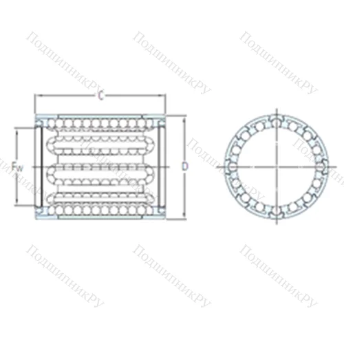 Подшипник шариковый линейный LBBR 5-2LS/HV 6